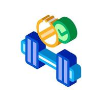 Barbell Supplements isometric icon vector illustration