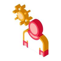 Sun Exposure for Man isometric icon vector illustration