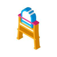Chair For Feeding isometric icon vector illustration