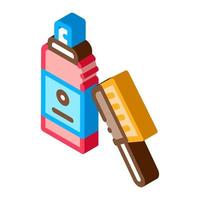 Brush Accessory isometric icon vector illustration