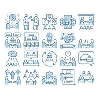 Business Meeting Conference icon hand drawn illustration vector