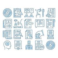icono de agencia de servicios notariales dibujado a mano ilustración vector