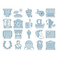 Greece Country History icon hand drawn illustration vector