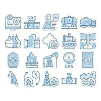 Gas Fuel Industry icon hand drawn illustration vector