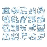 Pawnshop Exchange icon hand drawn illustration vector