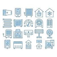 Heating And Cooling icon hand drawn illustration vector