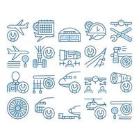 Aircraft Repair Tool icon hand drawn illustration vector