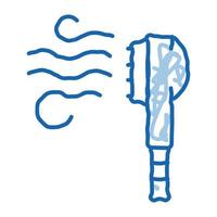 Laundry Electric Steamer Brush doodle icon hand drawn illustration vector