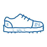 zapatilla de deporte icono de doodle dibujado a mano ilustración vector