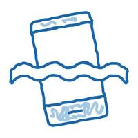 Waterproof Material Phone doodle icon hand drawn illustration vector