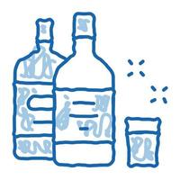 Drink Bottle Cup doodle icon hand drawn illustration vector