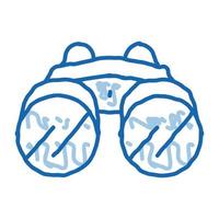 Binocular Tool doodle icon hand drawn illustration vector