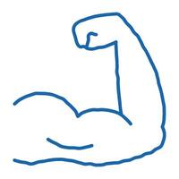 Arm Muscles doodle icon hand drawn illustration vector