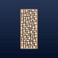 Decorative floral patterns, geometric template for cnc laser cutting Free Vector