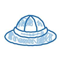 sombrero para el sol doodle icono dibujado a mano ilustración vector