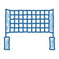 Volleyball Net doodle icon hand drawn illustration vector