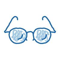 gafas para buena visión doodle icono dibujado a mano ilustración vector