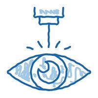 Eye Laser Correction Device doodle icon hand drawn illustration vector