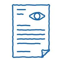 Eye Disease History Document doodle icon hand drawn illustration vector