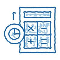 Calculator For Statistician doodle icon hand drawn illustration vector