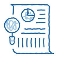 archivo estadístico investigación doodle icono dibujado a mano ilustración vector