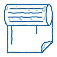 rollo de papel doodle icono dibujado a mano ilustración vector