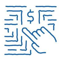 icono de doodle de innovación para hacer dinero ilustración dibujada a mano vector
