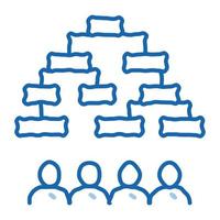 multi-pass algorithm doodle icon hand drawn illustration vector