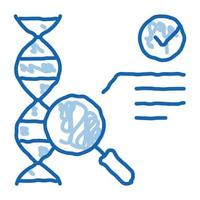 blood dna test doodle icon hand drawn illustration vector