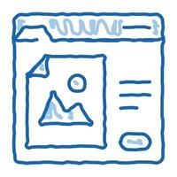 information sealed folder doodle icon hand drawn illustration vector