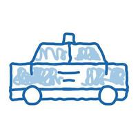 transporte público taxi coche cabina doodle icono dibujado a mano ilustración vector