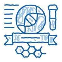 química asignaturas graduación doodle icono dibujado a mano ilustración vector