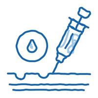 Subcutaneous Injection for Rejuvenation doodle icon hand drawn illustration vector