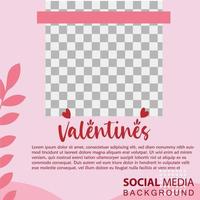 Valentine's Day holidays square templates.Social media post Vector illustration for greeting card, mobile apps, banner design and web ads