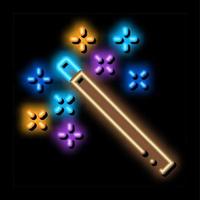 Magic Wand neon glow icon illustration vector