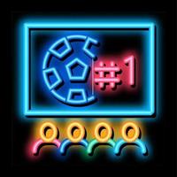 Football Fan Club neon glow icon illustration vector