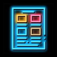 Newspaper Poster neon glow icon illustration vector