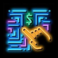 money-making innovation neon glow icon illustration vector