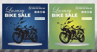 Mountain bike helth life discount poster social media template vector