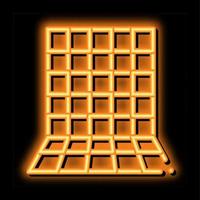 laying square tiles all over wall neon glow icon illustration vector