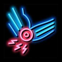 arthritis of elbow neon glow icon illustration vector