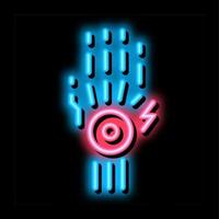arthritis of wrist neon glow icon illustration vector