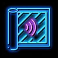 degree of audibility neon glow icon illustration vector