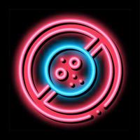 dermatitis prohibition neon glow icon illustration vector