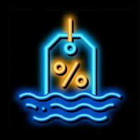 floating interest neon glow icon illustration vector