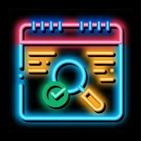 no error detection neon glow icon illustration vector