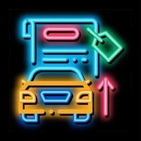 investment in car neon glow icon illustration vector