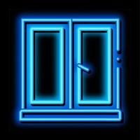 two-half window neon glow icon illustration vector