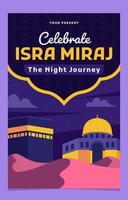 Cool Isra Miraj Poster Template for Event vector