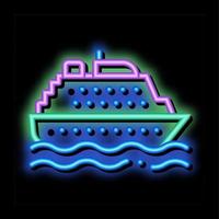 Public Transport Ferry neon glow icon illustration vector